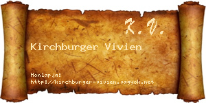 Kirchburger Vivien névjegykártya